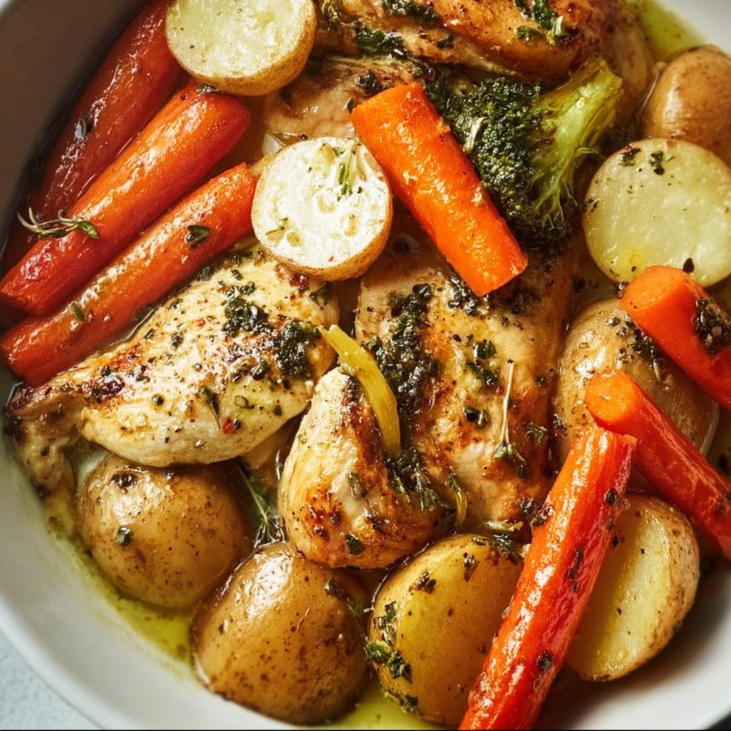 Slow Cooker Garlic Butter Chicken and Veggies 2 Slow Cooker Garlic Butter Chicken and Veggies