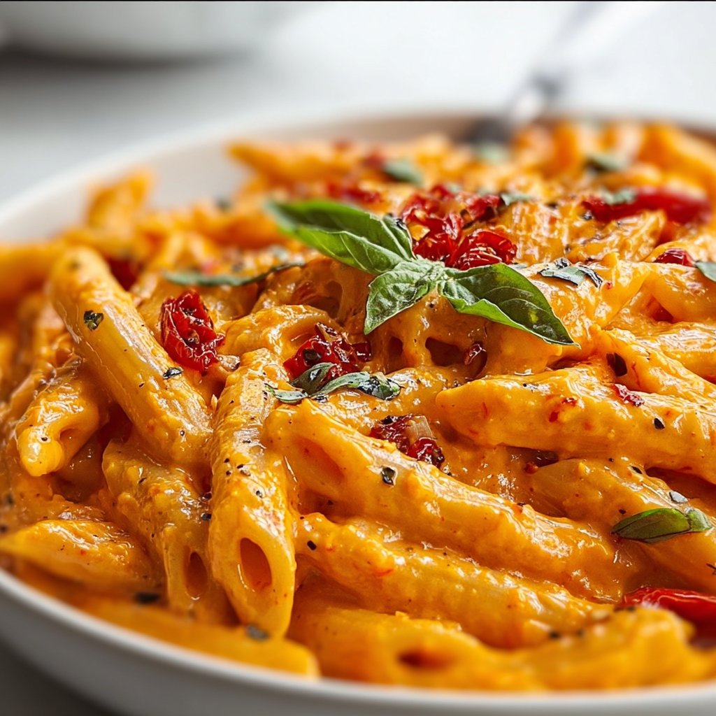 High Protein Creamy Roasted Red Pepper Pasta 2 High Protein Creamy Roasted Red Pepper Pasta