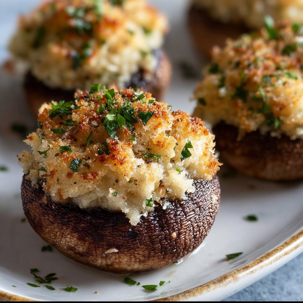 Garlic Parmesan Stuffed Mushrooms 2 Garlic Parmesan Stuffed Mushrooms