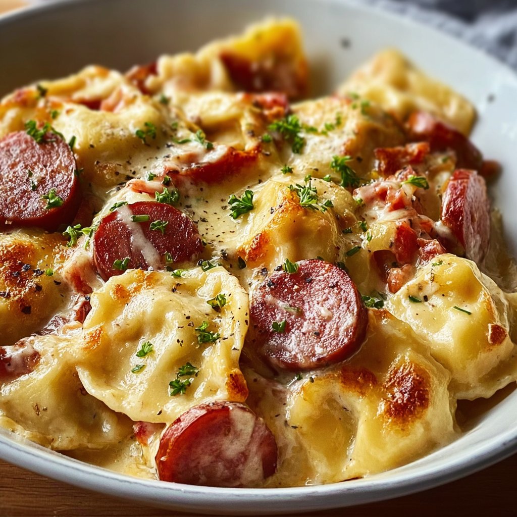 Classic Crockpot Pierogi Casserole with Kielbasa 2 Classic Crockpot Pierogi Casserole with Kielbasa - loudasrecipes