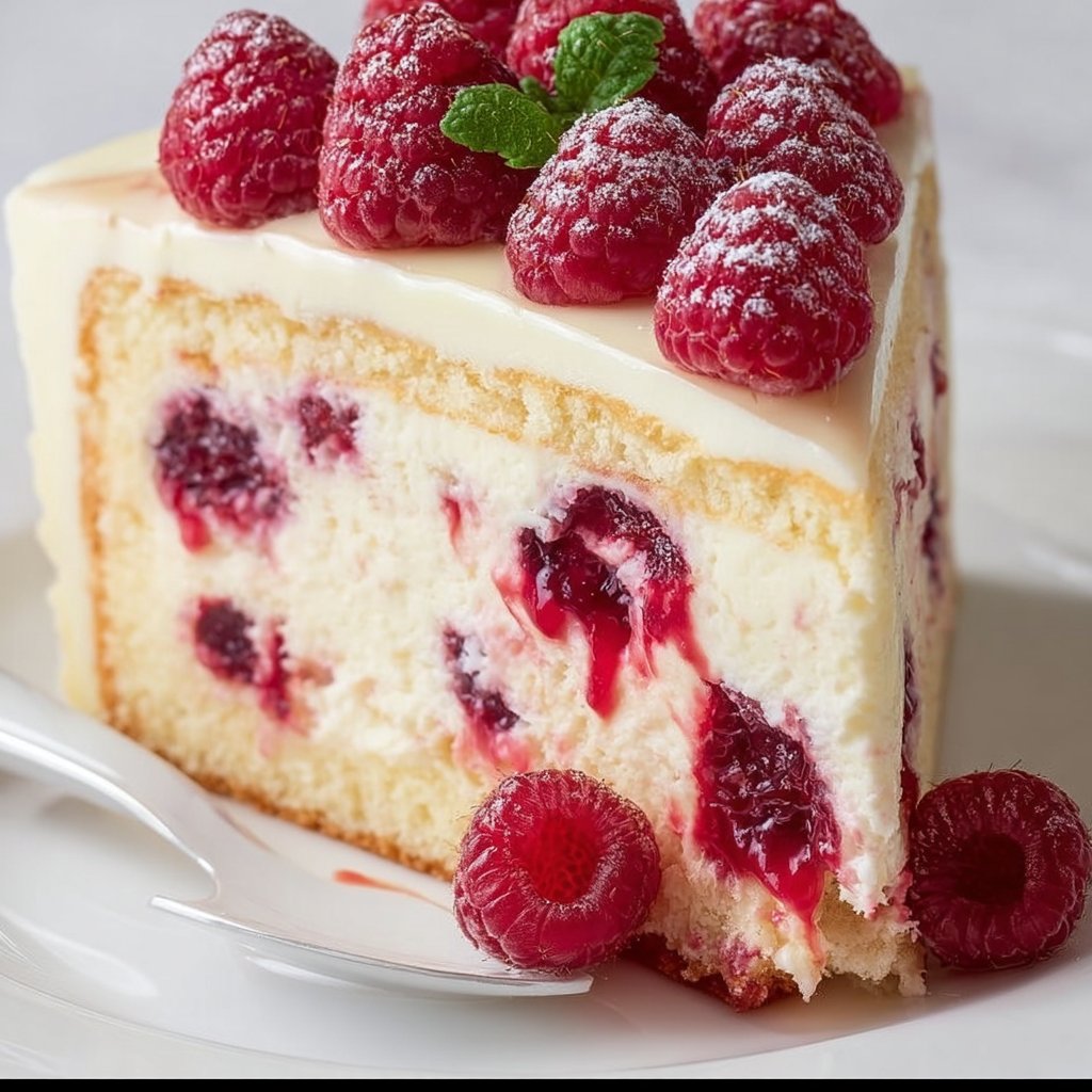 White Chocolate Raspberry Cake 2 White Chocolate Raspberry Cake