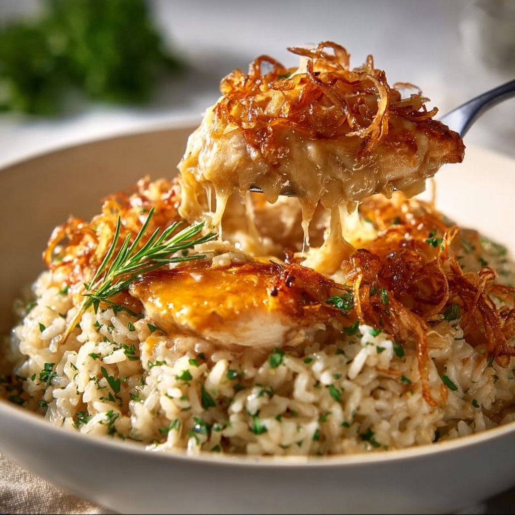 French Onion Chicken Rice 2 French Onion Chicken Rice