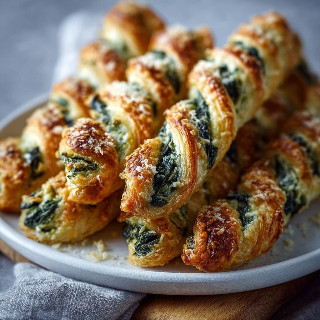 Parmesan Spinach Cheese Twists 2 Parmesan Spinach Cheese Twists