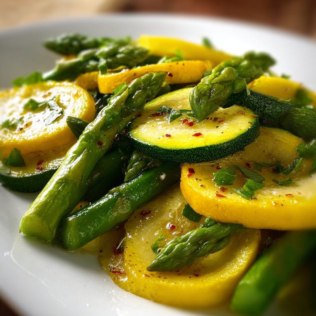 Flavorful Asparagus with Zucchini and Squash 2 Flavorful Asparagus with Zucchini and Squash