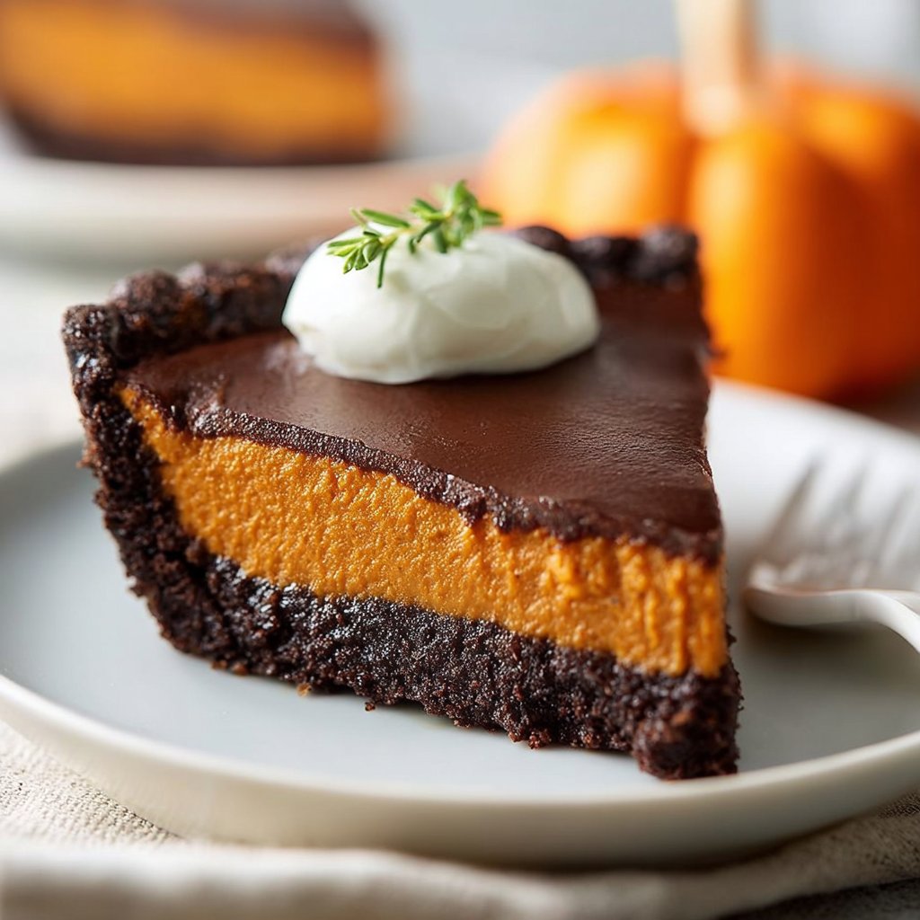 Simple Dark Chocolate Pumpkin Tart 2 Simple Dark Chocolate Pumpkin Tart