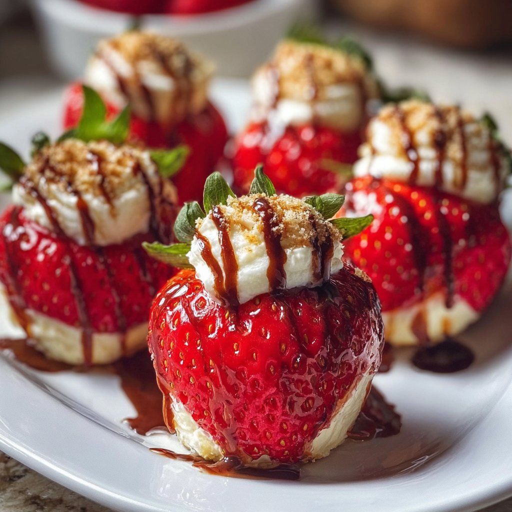 Cheesecake Stuffed Strawberries: A Delectable Dessert Delight 2 Cheesecake Stuffed Strawberries: A Delectable Dessert Delight