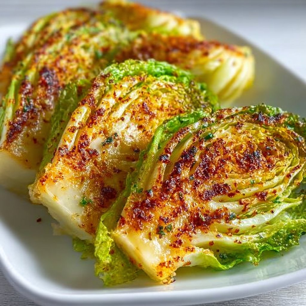 Crispy Air Fryer Cabbage Wedges 2 Crispy Air Fryer Cabbage Wedges