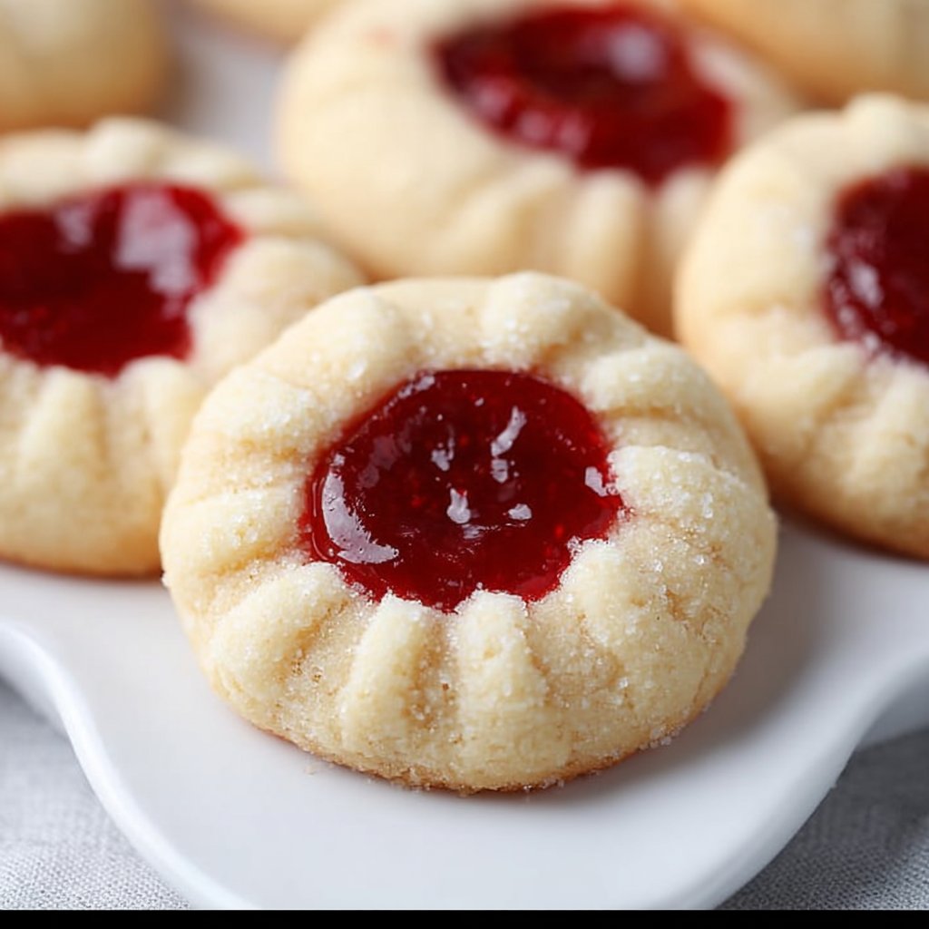 Delicious Raspberry and Almond Shortbread Thumbprint Cookies 2 Delicious Raspberry and Almond Shortbread Thumbprint Cookies