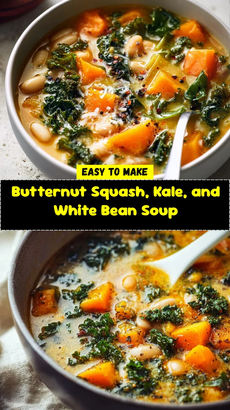 Butternut Squash, Kale, and White Bean Soup 2 Butternut Squash, Kale, and White Bean Soup