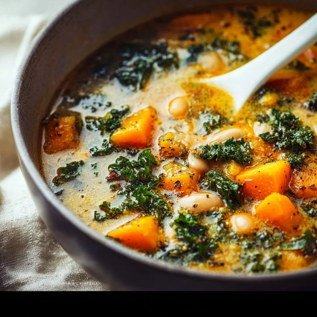 Butternut Squash, Kale, and White Bean Soup 3 Butternut Squash, Kale, and White Bean Soup