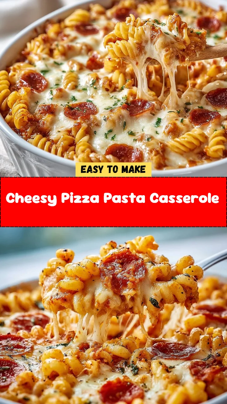 Cheesy Pizza Pasta Casserole 2 Cheesy Pizza Pasta Casserole