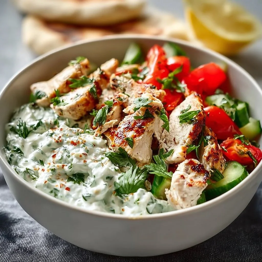 Chicken Tzatziki Bowls 3 Chicken Tzatziki Bowls