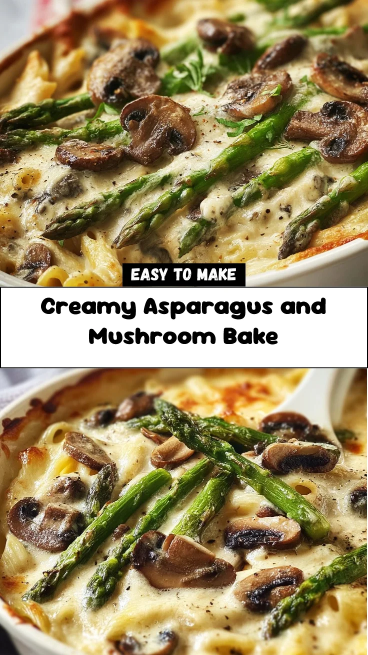 Creamy Asparagus and Mushroom Bake 2 Creamy Asparagus and Mushroom Bake
