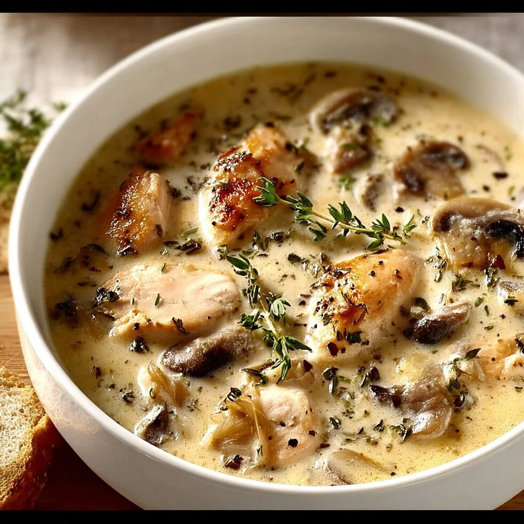 Creamy Chicken and Mushroom Soup 3 Creamy Chicken and Mushroom Soup