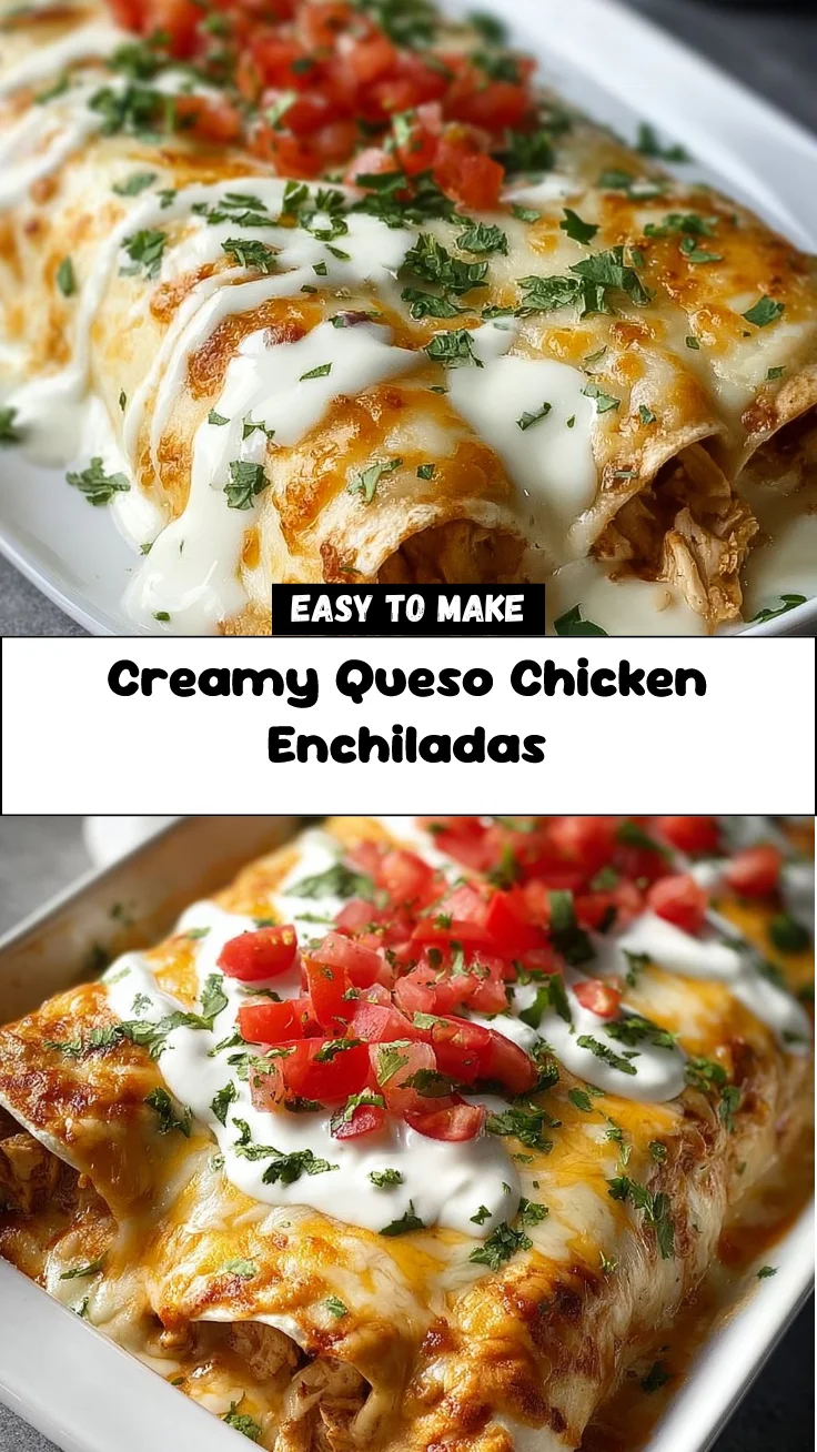 Creamy Queso Chicken Enchiladas 2 Creamy Queso Chicken Enchiladas