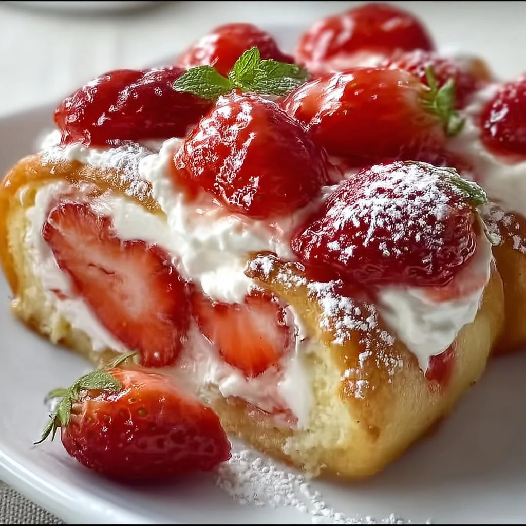 Creamy Strawberry Cheesecake Rolls 3 Creamy Strawberry Cheesecake Rolls