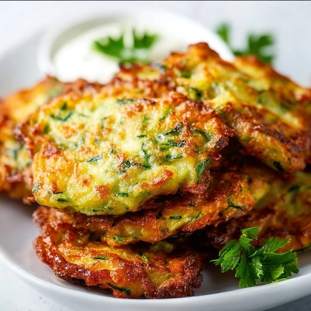 Crispy Zucchini Fritters 2 Crispy Zucchini Fritters