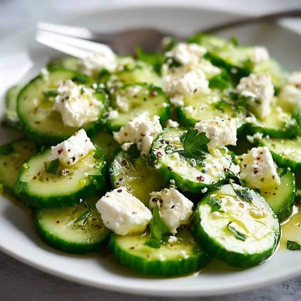 Cucumber Feta Salad 2 Cucumber Feta Salad