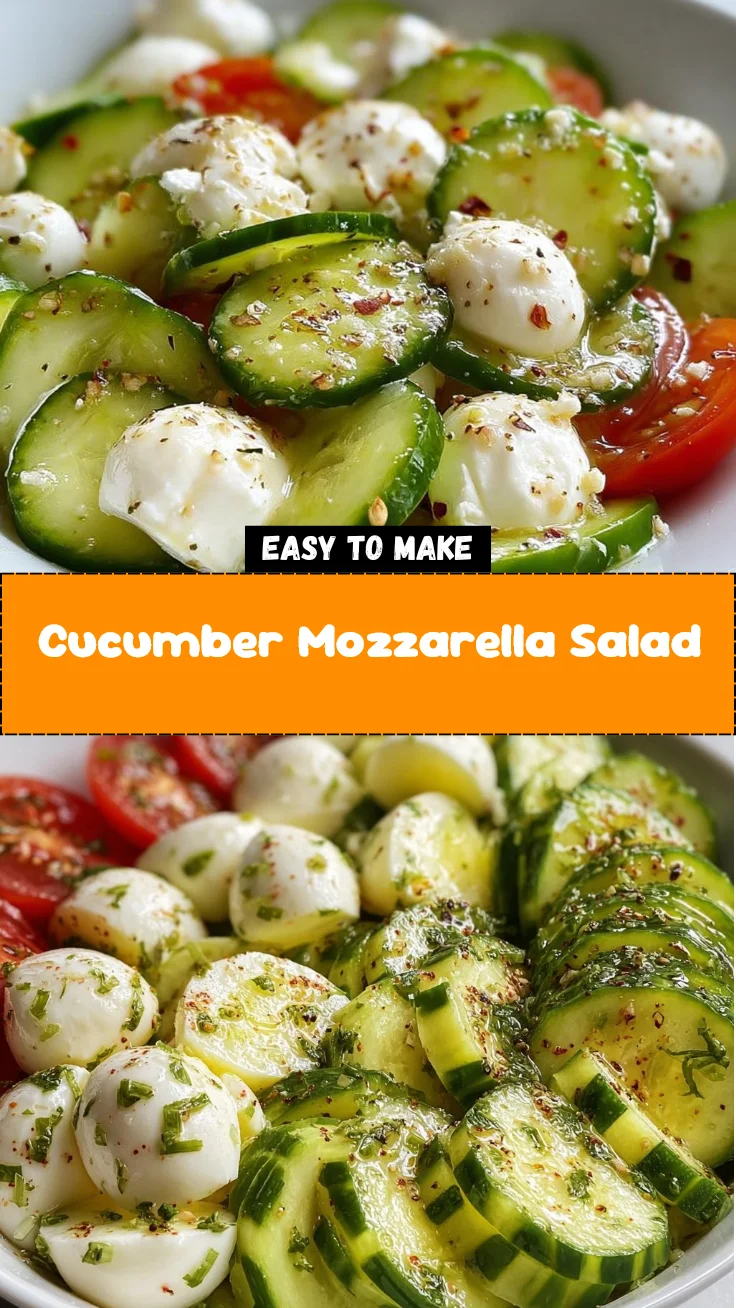 Cucumber Mozzarella Salad 2 Cucumber Mozzarella Salad