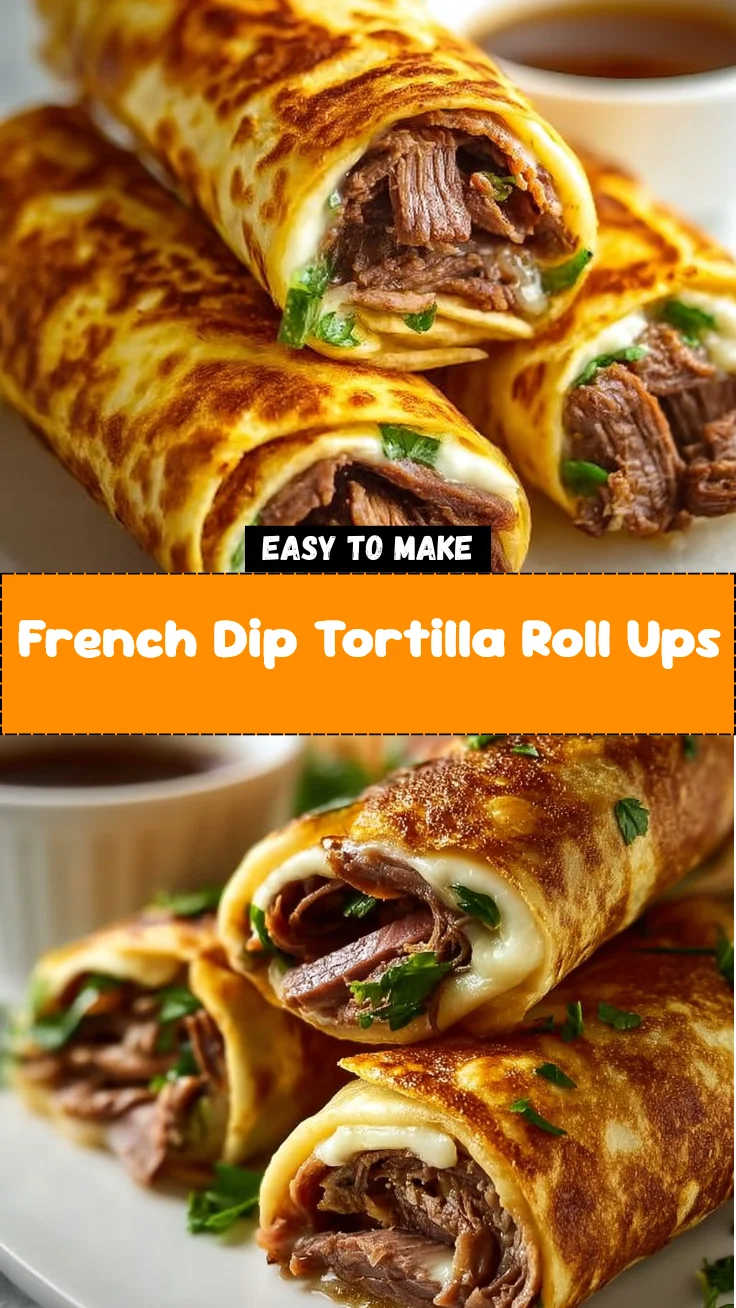French Dip Tortilla Roll Ups 2 French Dip Tortilla Roll Ups