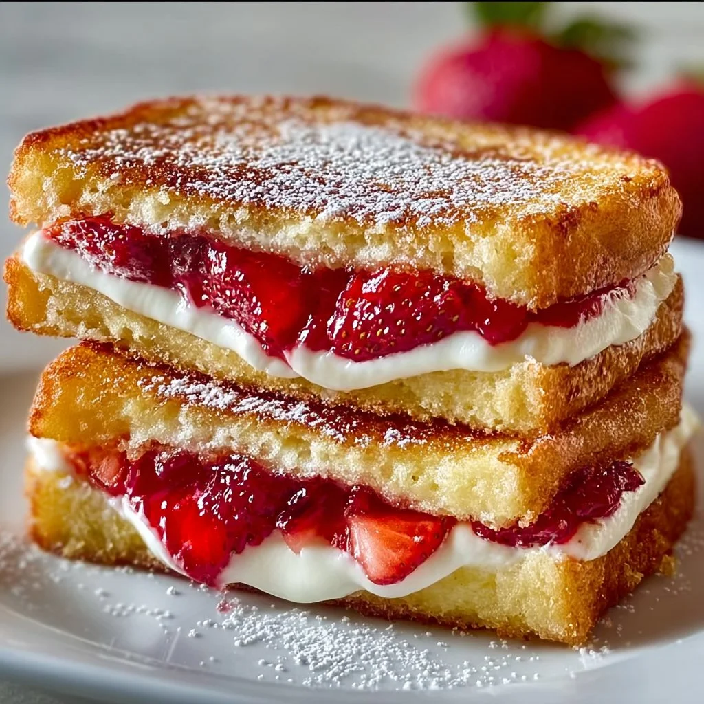Fried Strawberry Cheesecake Sandwiches 3 Fried Strawberry Cheesecake Sandwiches