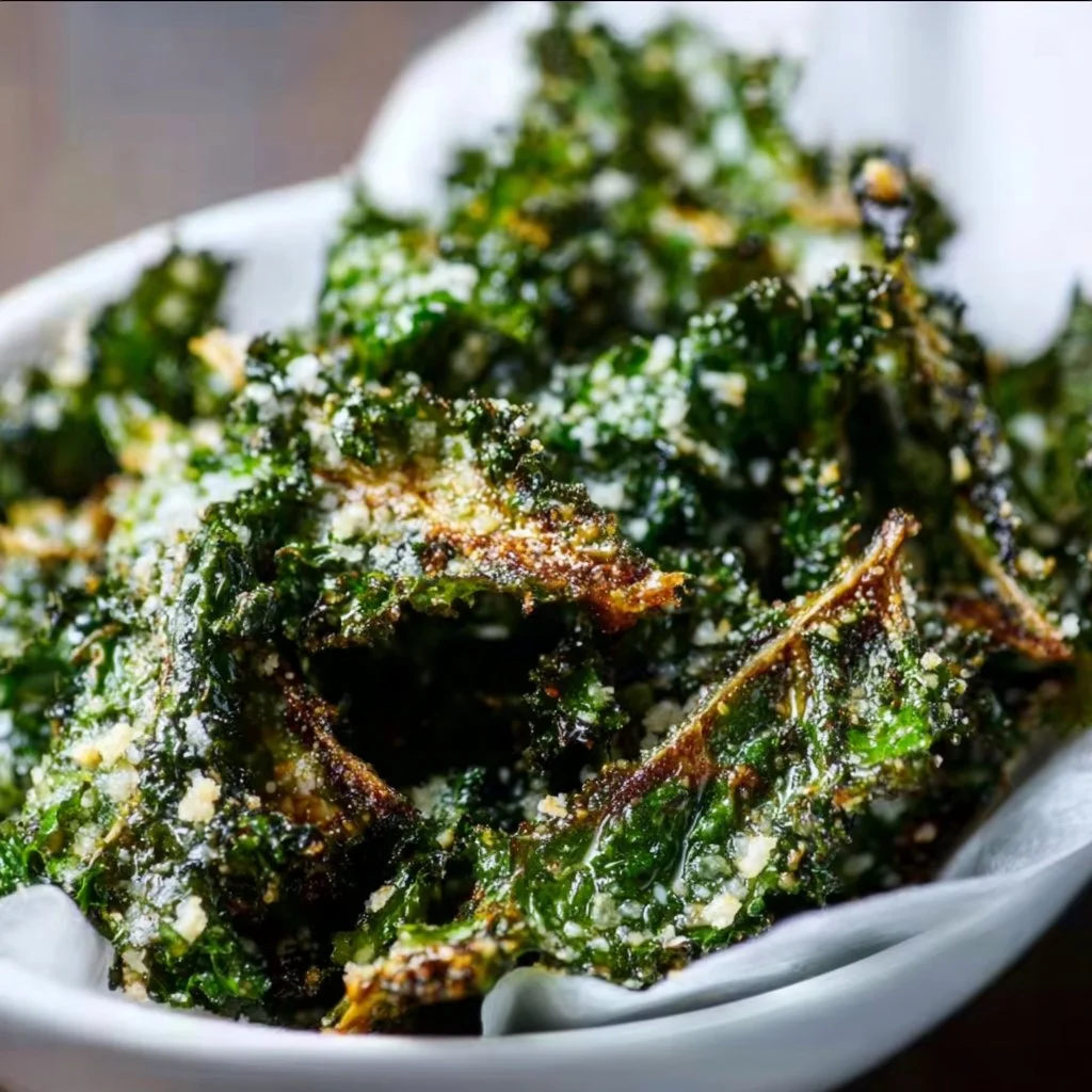 Garlic and Parmesan Kale Chips