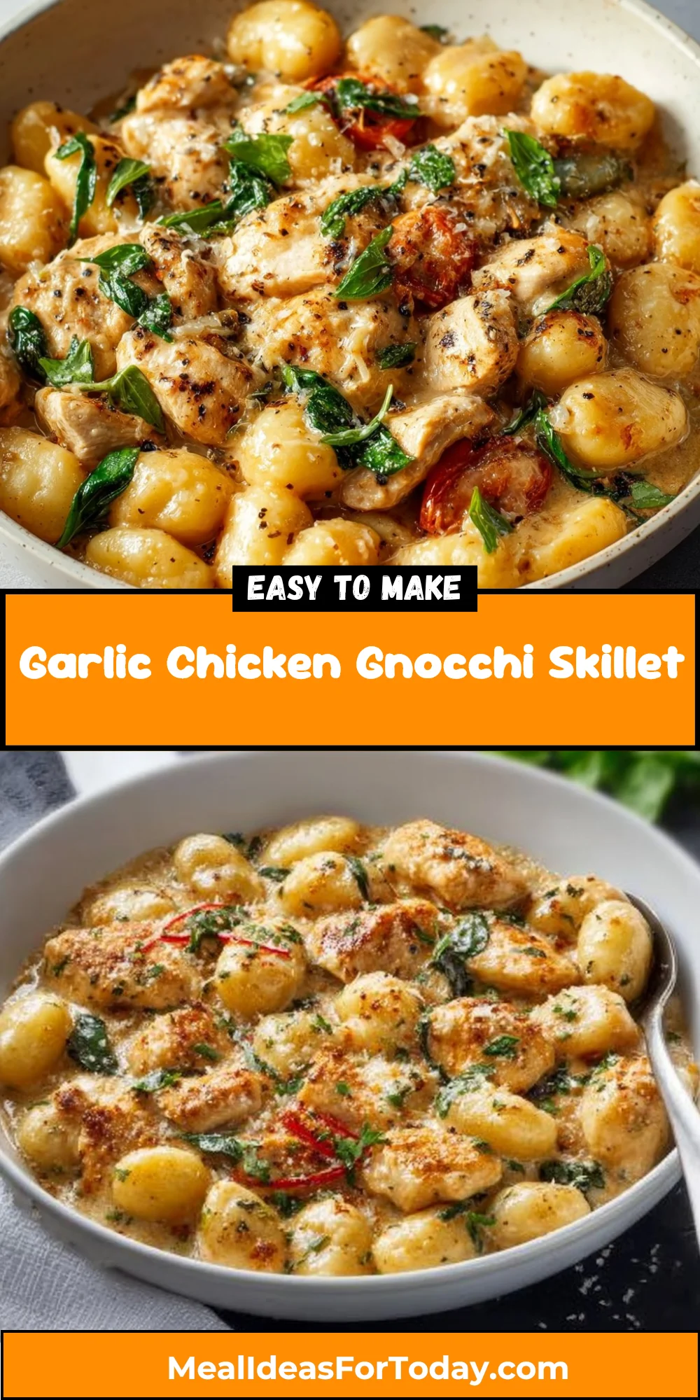 Garlic Chicken Gnocchi Skillet 2 Garlic Chicken Gnocchi Skillet