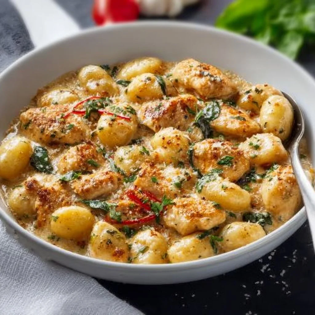 Garlic Chicken Gnocchi Skillet 3 Garlic Chicken Gnocchi Skillet