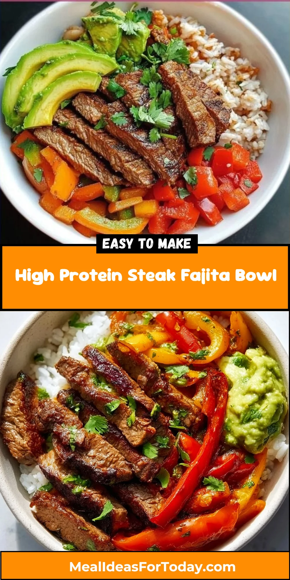 High Protein Steak Fajita Bowl 2 High Protein Steak Fajita Bowl