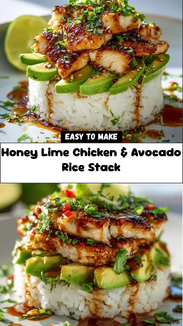 Honey Lime Chicken & Avocado Rice Stack 2 Honey Lime Chicken & Avocado Rice Stack