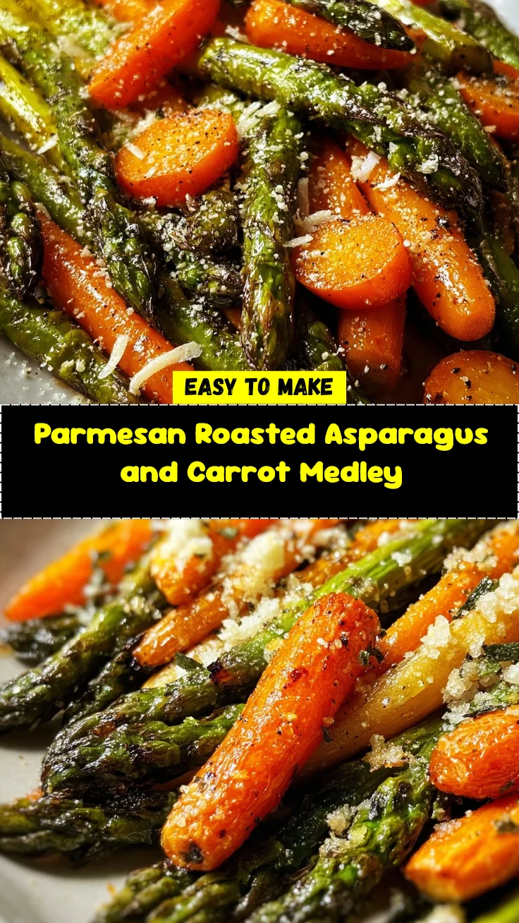 Parmesan Roasted Asparagus and Carrot Medley 2 Parmesan Roasted Asparagus and Carrot Medley