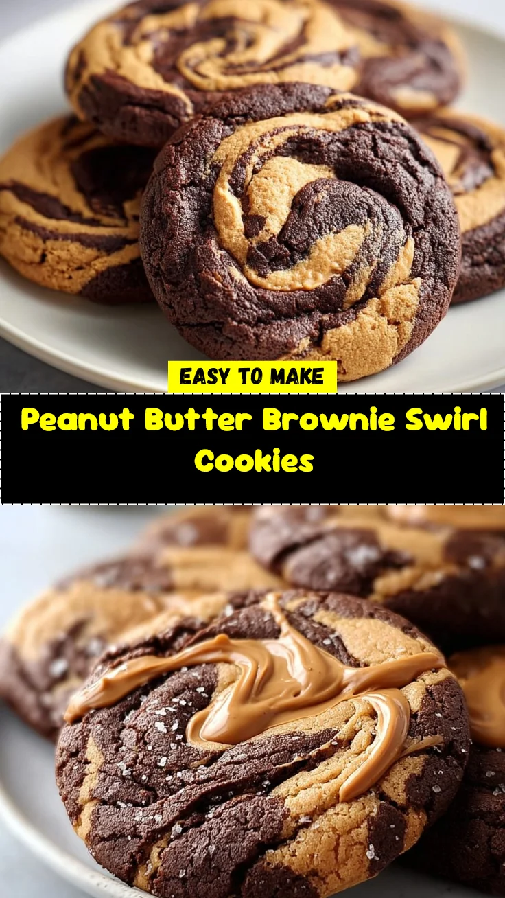 Peanut Butter Brownie Swirl Cookies 2 Peanut Butter Brownie Swirl Cookies