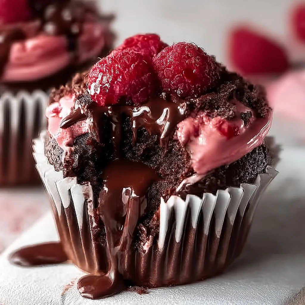 Raspberry Chocolate Lava Cupcakes 3 Raspberry Chocolate Lava Cupcakes