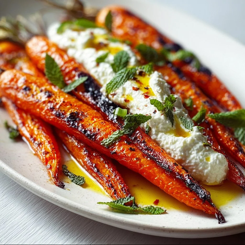 Roasted Carrots with Whipped Ricotta and Hot Honey 3 Roasted Carrots with Whipped Ricotta and Hot Honey