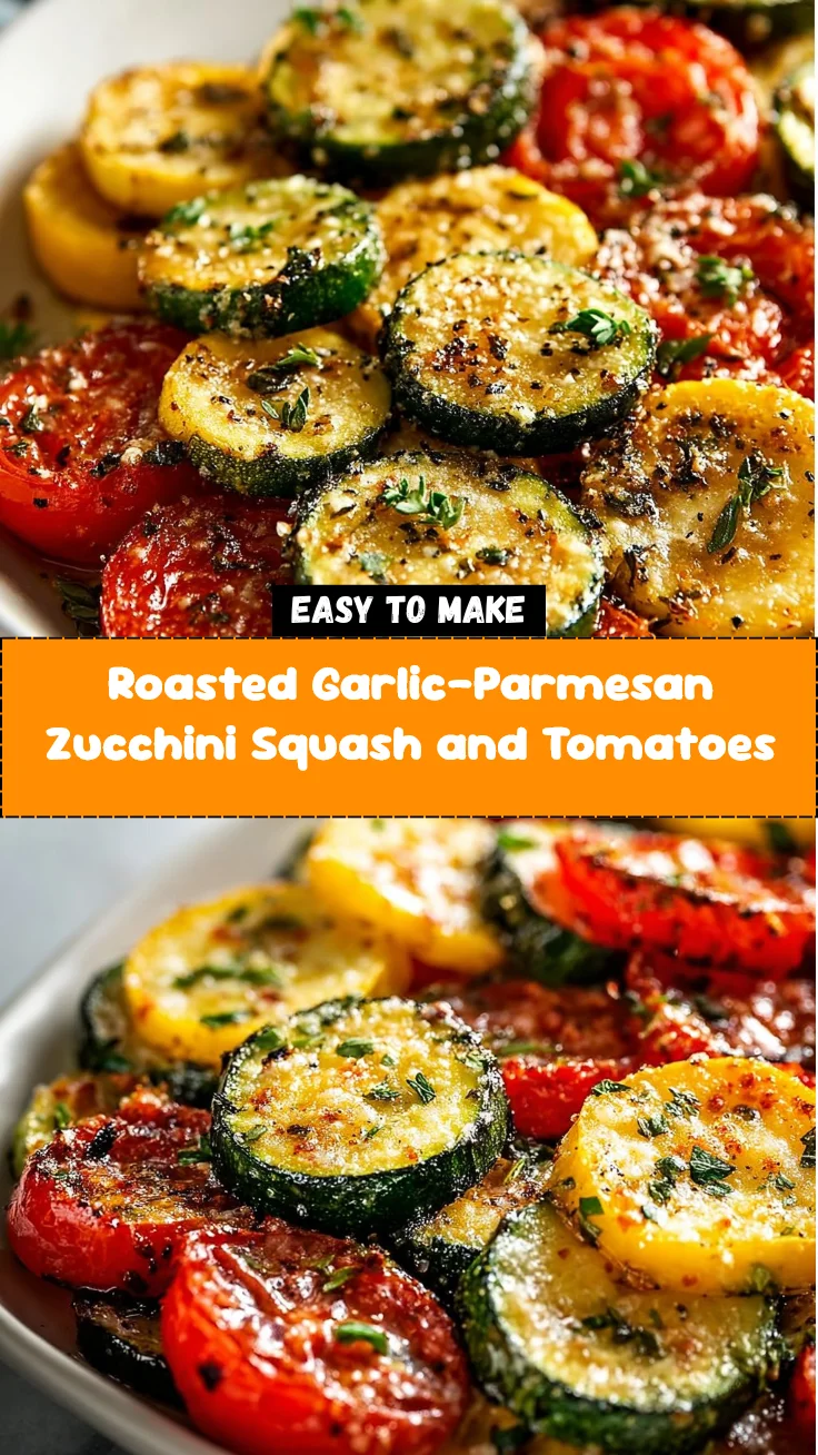 Roasted Garlic-Parmesan Zucchini Squash and Tomatoes 2 Roasted Garlic-Parmesan Zucchini Squash and Tomatoes