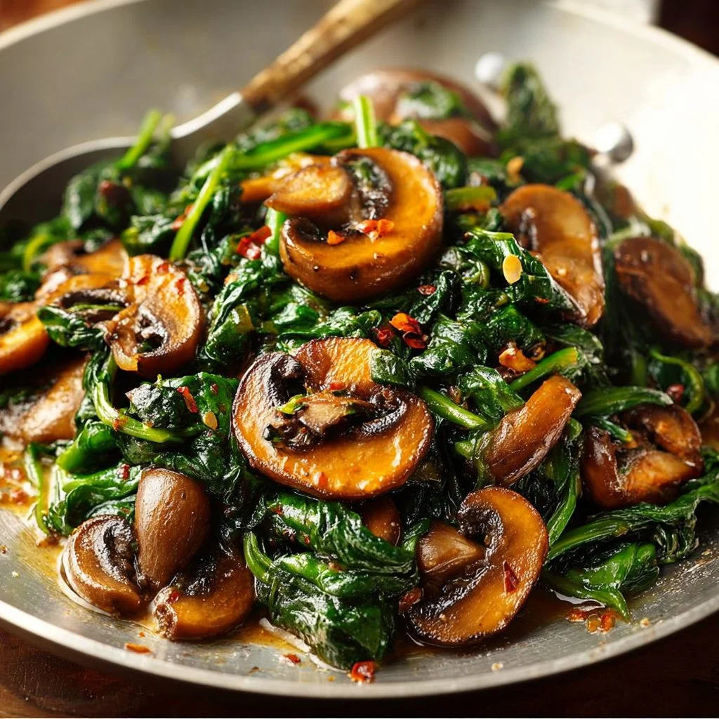 Sautéed Spinach and Mushroom 3 Sautéed Spinach and Mushroom