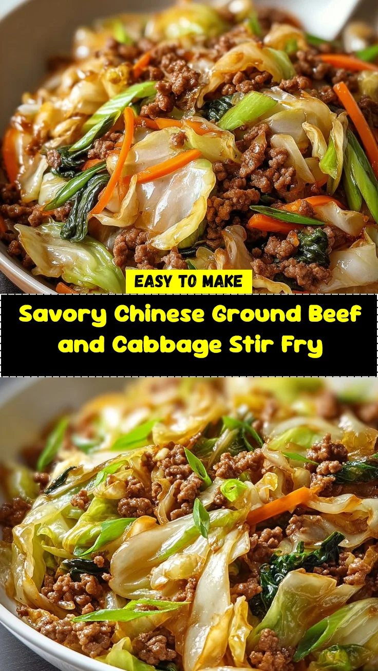 Savory Chinese Ground Beef and Cabbage Stir Fry 2 Savory Chinese Ground Beef and Cabbage Stir Fry