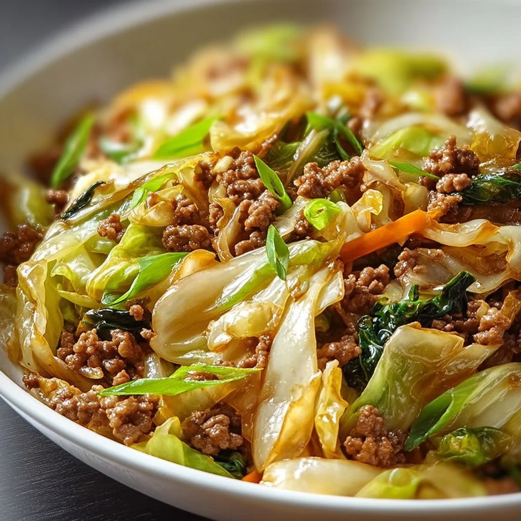 Savory Chinese Ground Beef and Cabbage Stir Fry 3 Savory Chinese Ground Beef and Cabbage Stir Fry in 25 Minutes