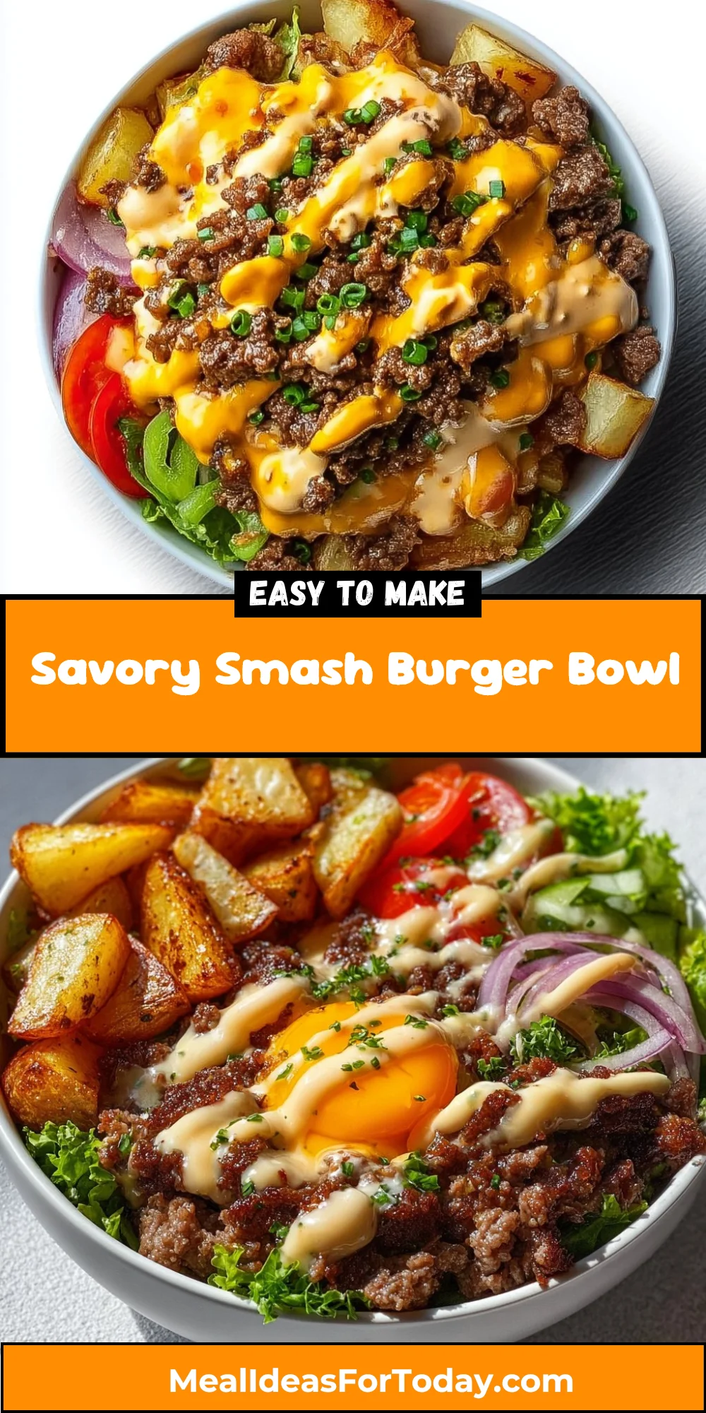 Savory Smash Burger Bowl 2 Savory Smash Burger Bowl