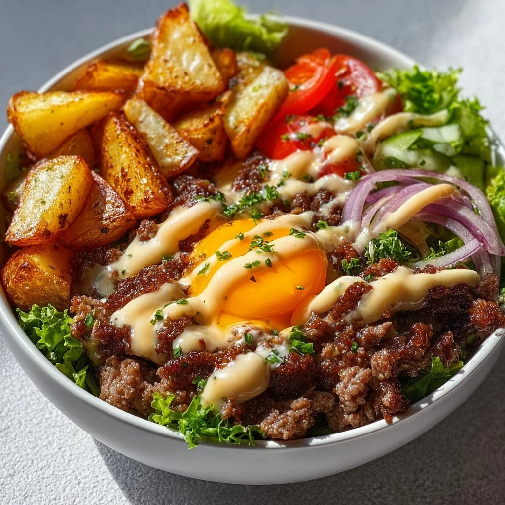 Savory Smash Burger Bowl 3 Savory Smash Burger Bowl: A Low-Carb Delight You’ll Love