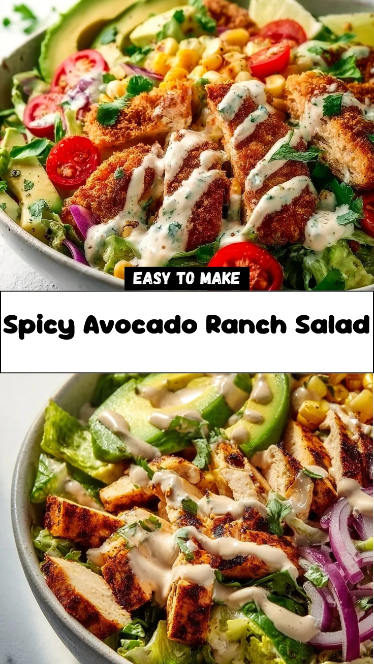 Spicy Avocado Ranch Salad 2 Spicy Avocado Ranch Salad