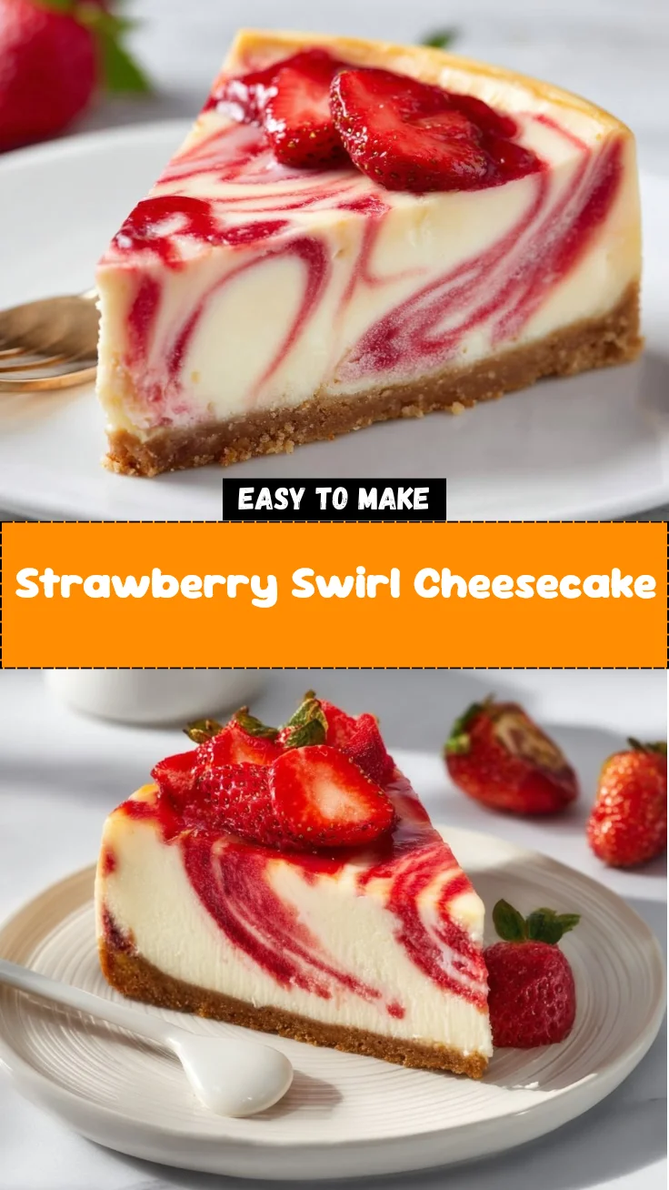 Strawberry Swirl Cheesecake 2 Strawberry Swirl Cheesecake